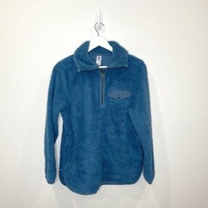 Te Verde Blue Fuzzy Women's 1/2 Zip - Medium